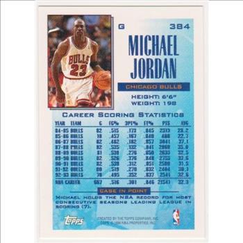 1993-94 Topps Gold Michael Jordan #384 Insert Card