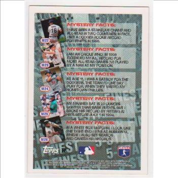 REFRACTOR - Ken Griffey Jr. 1996 Topps Mystery Finest #M25 - Tough Pull From Packs