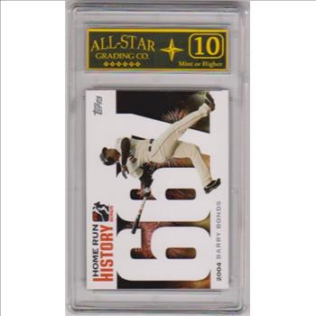 Graded 10 - Barry Bonds 2006 Topps Home Run History #BB667 Card