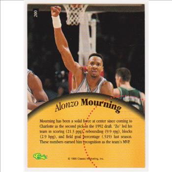 1 Of Only 795 Produced - Alonzo Mourning 1995 Classic 5-Sport Printers Proof #200 Card 