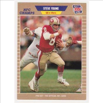 ERROR - Steve Young 1989 Pro Set WRONG BACK Super Bowl XXIV Card