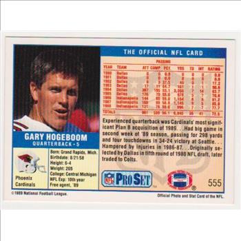 ERROR - Steve Young 1989 Pro Set WRONG BACK Super Bowl XXIV Card