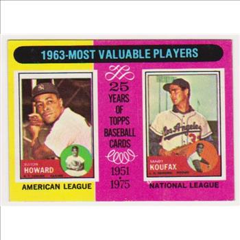 1975 Topps Elston Howard/Sandy Koufax #201 Card