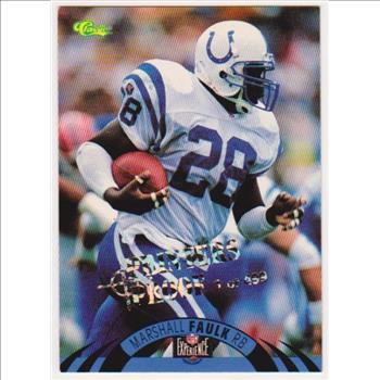 Only 499 Exist - Marshall Faulk 1996 Classic NFL Experience Printers Proof #6 Insert Card