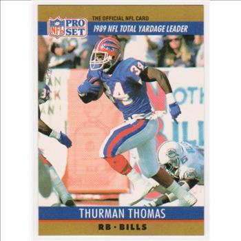 Error - Thurman Thomas 1990 Pro Set Wrong Back - HOFer