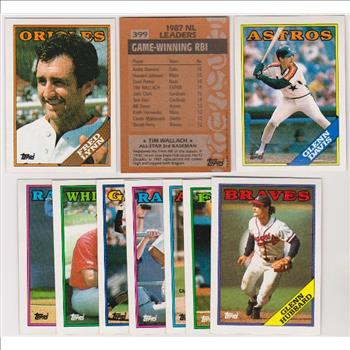 ERROR LOT - 10 Assorted 1988 Topps Baseball Wrong Back Errors w/ Fred Lynn + More