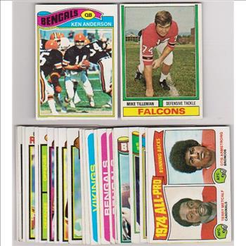 24 Different 1970's Topps Football Cards (1974-1979) w/ Ken Anderson + More