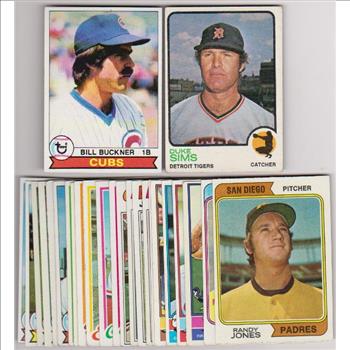 25 Different 1970's Topps Baseball Cards (1973-1979) w/ Bill Buckner + More