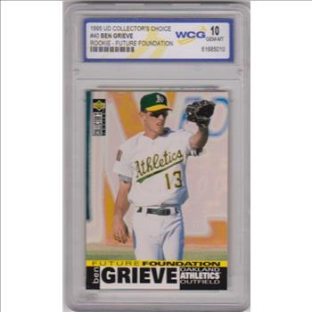 Rookie Graded Gem Mint 10 - Ben Grieve 1995 Collector's Choice #40 Card