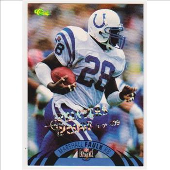 Only 499 Exist - Marshall Faulk 1996 Classic NFL Experience Printers Proof #6 Insert Card