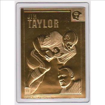 22 Kt Gold Jim Taylor Danbury Mint Gold Card - HOF'er