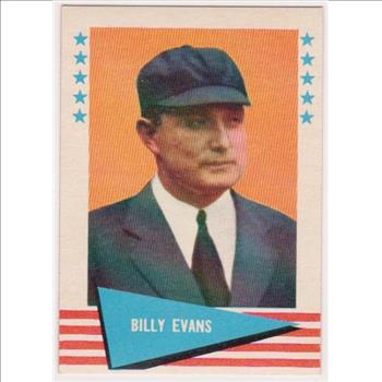 1961 Fleer Billy Evans #22 Card - HOF'er