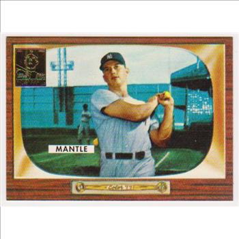 Mickey Mantle 1955 Bowman #202 Commemorative Card - 1996 Topps #5 of 19 Insert Card