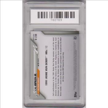 Graded Gem Mint 10 - Cal Ripken, Jr. 2020 Topps Update #U-230 Card
