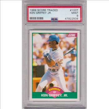 Rookie Graded PSA Mint 9 - Ken Griffey, Jr. 1989 Score Traded #100T Card