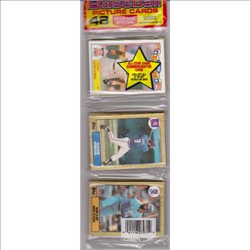 1987 Topps Baseball 49 Card Rack Pack w/ Tony Gwynn On Front