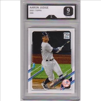 Graded Sigma Mint 9 - Aaron Judge 2021 Topps #99 Card