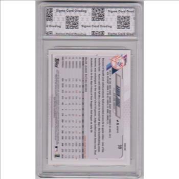 Graded Sigma Mint 9 - Aaron Judge 2021 Topps #99 Card