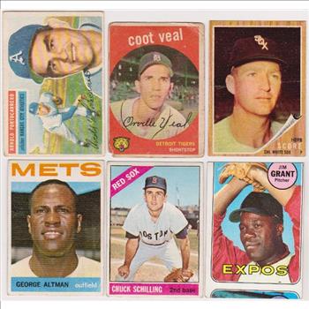 6 Different 1950's/1960's Topps Baseball Cards w/ Herb Score + More