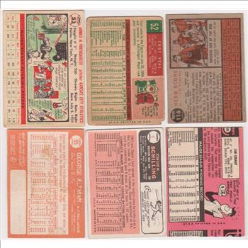 6 Different 1950's/1960's Topps Baseball Cards w/ Herb Score + More
