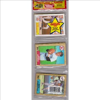 1987 Topps Baseball 49 Card Rack Pack w/ Ryne Sandberg On Front