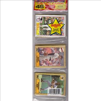 1987 Topps Baseball 49 Card Rack Pack w/ Wally Joyner On Front