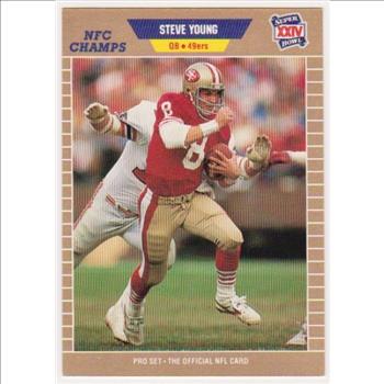 ERROR - Steve Young 1989 Pro Set WRONG BACK Super Bowl XXIV Card