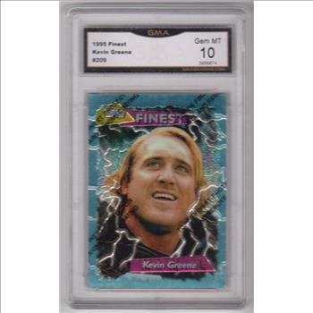Graded Gem Mint 10 - Kevin Greene 1995 Topps Finest #209 Card