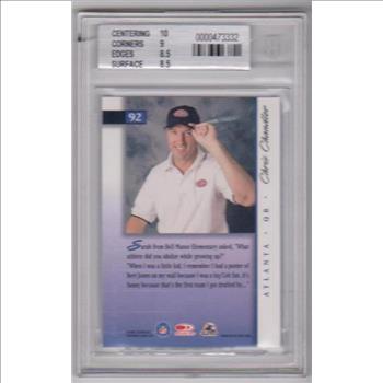 Graded BGS NM-MT+ 8.5 - Chris Chandler 2000 Donruss Preferred Graded Series 1 of 1125 #92 Card