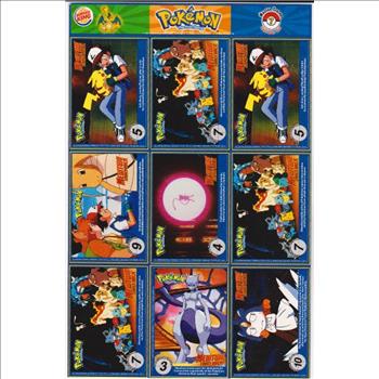 1999 Pokemon Master Trainer Collector Set Uncut 9 Card Sheet #7