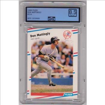 Graded MPE NM/MT+ 8.5 - Don Mattingly 1988 Fleer #214 Card