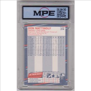 Graded MPE NM/MT+ 8.5 - Don Mattingly 1988 Fleer #214 Card