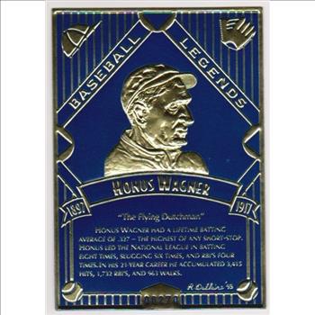 1993 Legendary Foils Honus Wagner Sculpted Card With COA