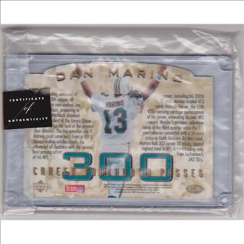 1994 Upper Deck Authenticated Dan Marino 300 Touchdown Passes 3.5x5 C-Card