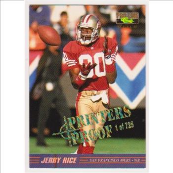1 Of Only 725 Produced - Jerry Rice 1995 Pro Line Series II Printers Proof Insert Card