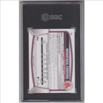 Rookie Graded SGC Mint 9 - Masataka Yoshida 2023 Bowman #58 Card