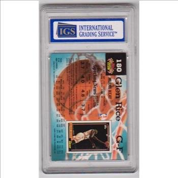 Graded Mint 9 - Glen Rice 1992-93 Stadium Club #180 Card