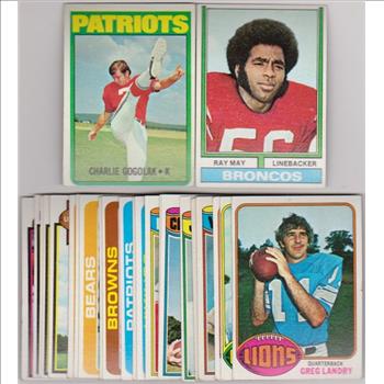 24 Different 1970's Topps Football Cards (1972-1979)