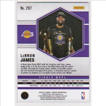 Lebron James 2020-21 Panini Mosaic #297 Card