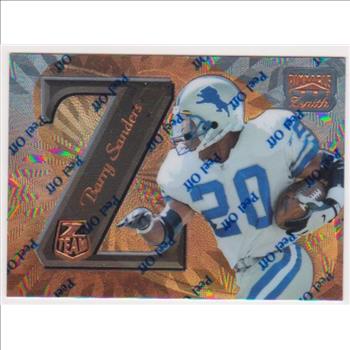 1997 Zenith Z-Team Barry Sanders #ZT14 Promo Card