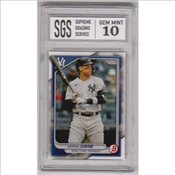 Graded Gem Mint 10 - Aaron Judge 2024 Bowman #7 Card
