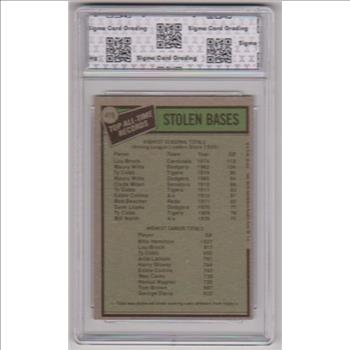 Graded Sigma Near Mint 7  - Lou Brock 1979 Topps #415 Card