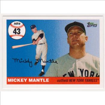Mickey Mantle '55 Topps Style HR #43 2006 Topps #MHR43 Insert Card