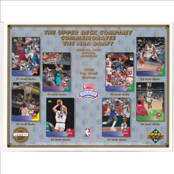 1993 Upper Deck 8.5x11 NBA Draft Sheet w/ Shaquille O'Neal Rookie +++