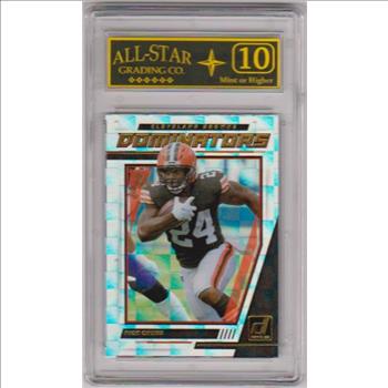 Graded 10 - Nick Chubb 2021 Donruss Dominators #D9 Insert Card
