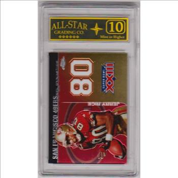 Graded 10 - Jerry Rice 2008 Topps Chrome NFL Dynasty's Tribute #DYNC-JR Insert Card