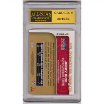 Graded 10 - Jerry Rice 2008 Topps Chrome NFL Dynasty's Tribute #DYNC-JR Insert Card