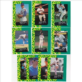 1991 NOLAN RYAN American Collectables 10 Card Set By Classic - Nice Set