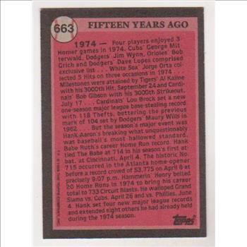 Error Card - Kirby Puckett 1989 Topps Wrong Back - Rare Card