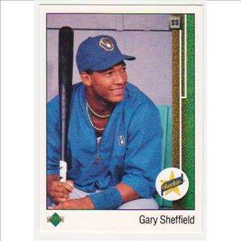 Error - Gary Sheffield 1989 Upper Deck Rookie w/ James/Gallego Triple Print Back - Rare Misprint